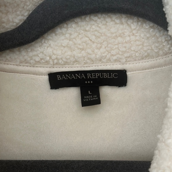 Banana Republic Cream Teddy Jacket Relaxed Fit - Picture 2 of 4